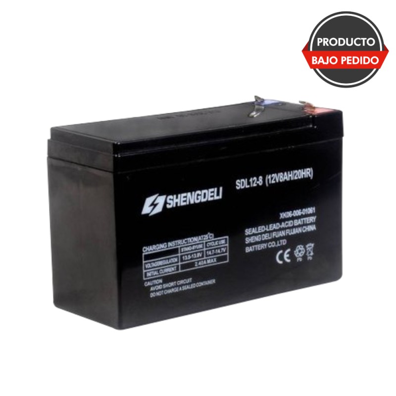 Batería para mochila pulverizadora. 12V8AH